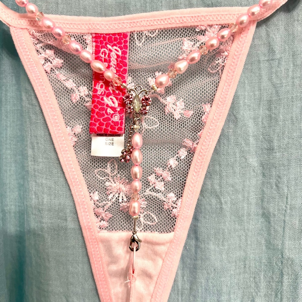 Jeweled Butterfly Pearl G string